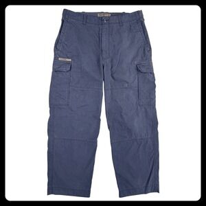 Abercrombie & Fitch Cargo Pants Men Large Navy Blue Straight Leg Y2K Utility